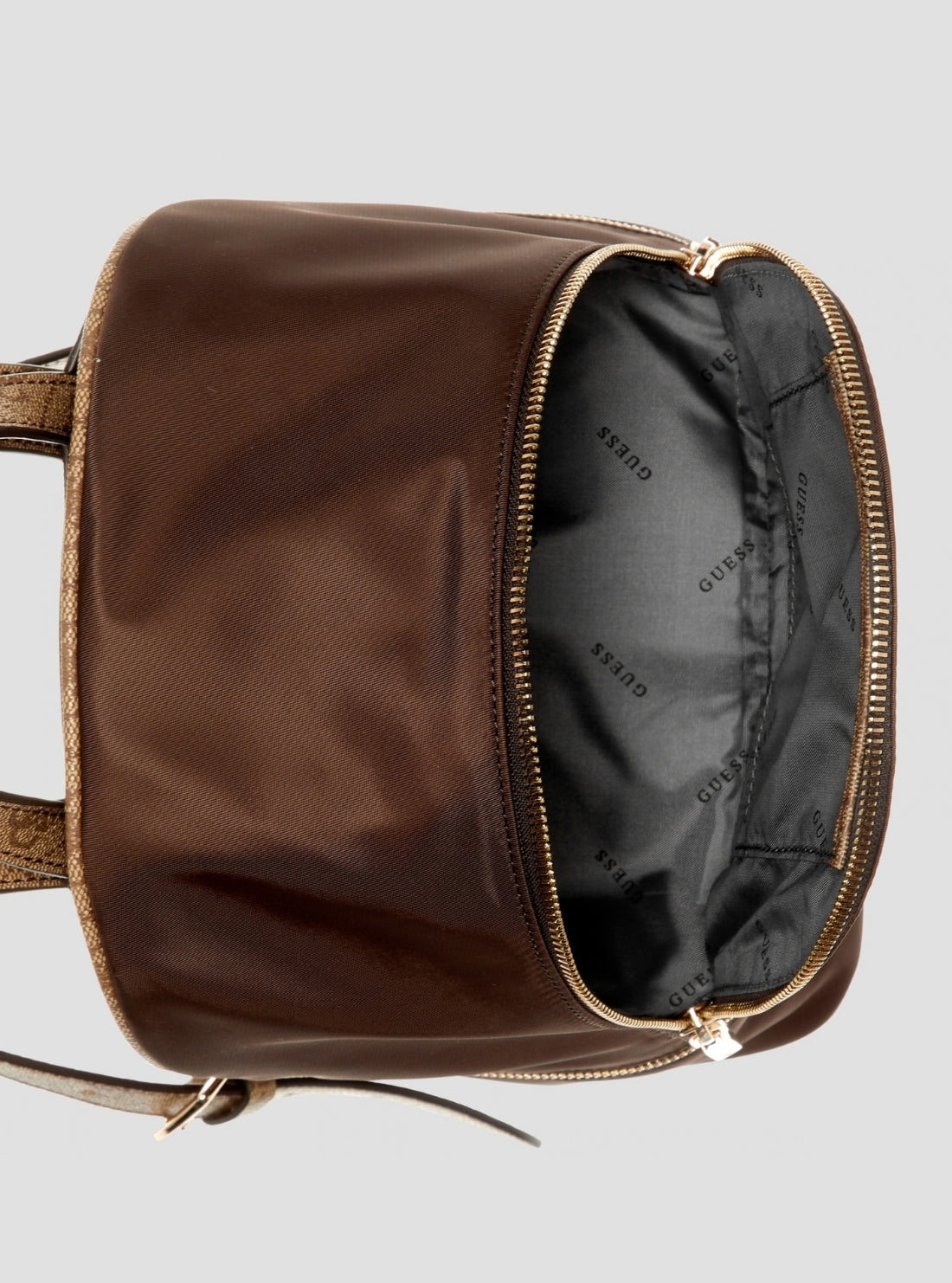 GUESS Womens Brown Hayley Small Backpack NK3244032 Inside View