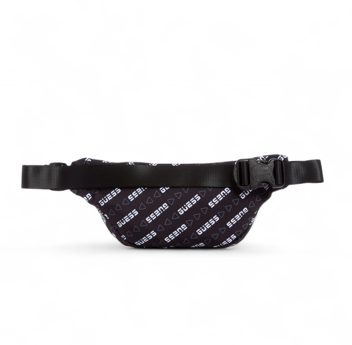 GUESS Womens Black Repeat Bum Logo Belt Bag Back View