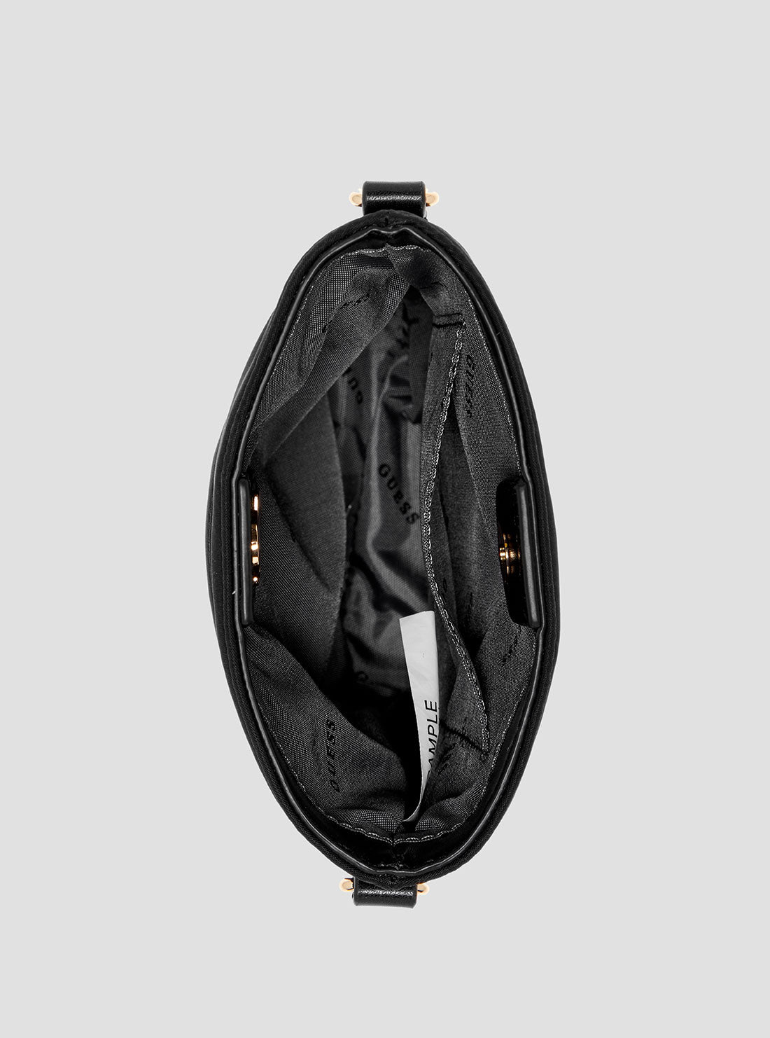 GUESS Womens Black Follie Travel Chit Chat Crossbody Bag NN9676015  Inside View