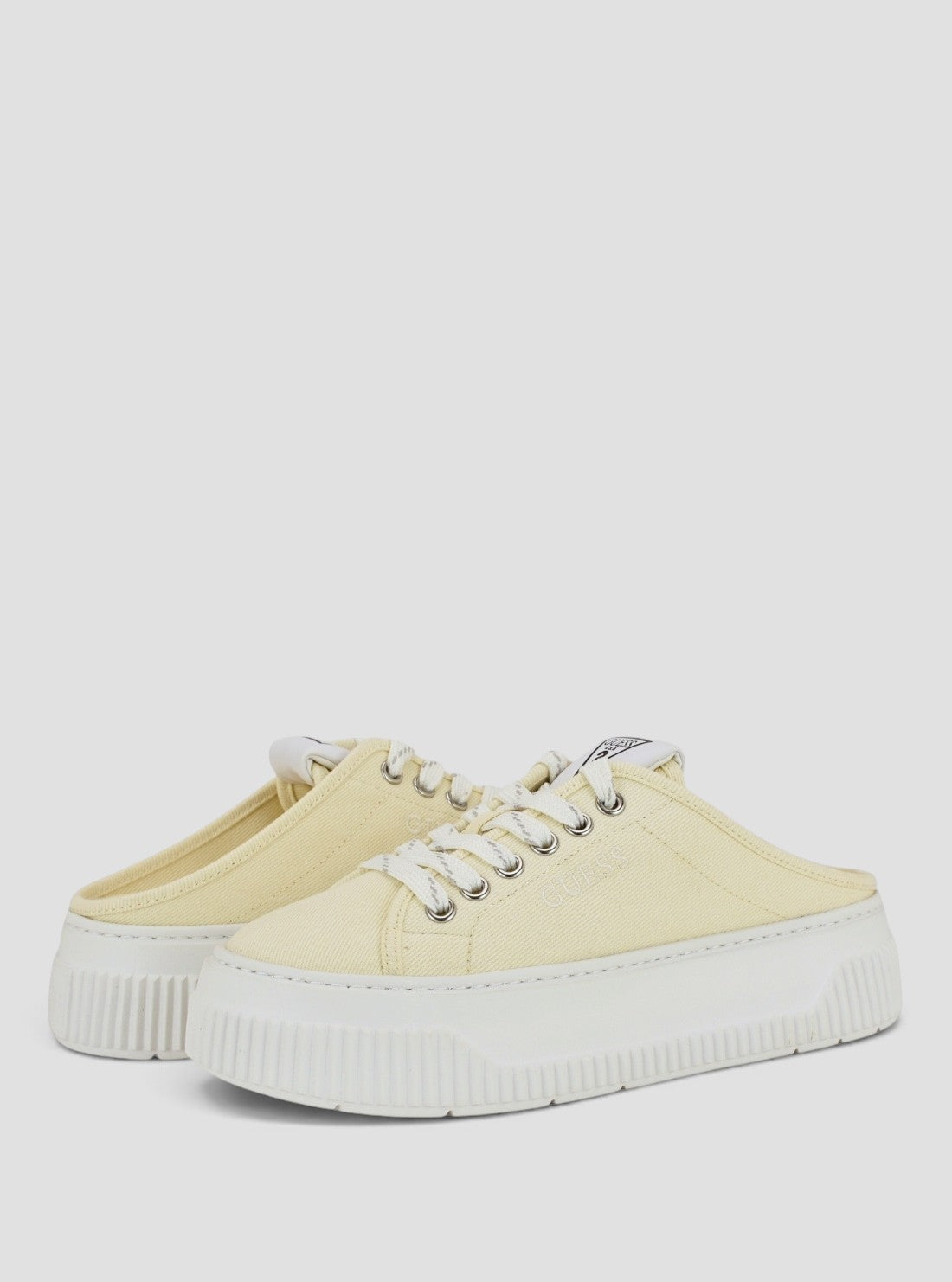 GUESS Womens Ivory Nudge Sneakers NUDGE2 Side View