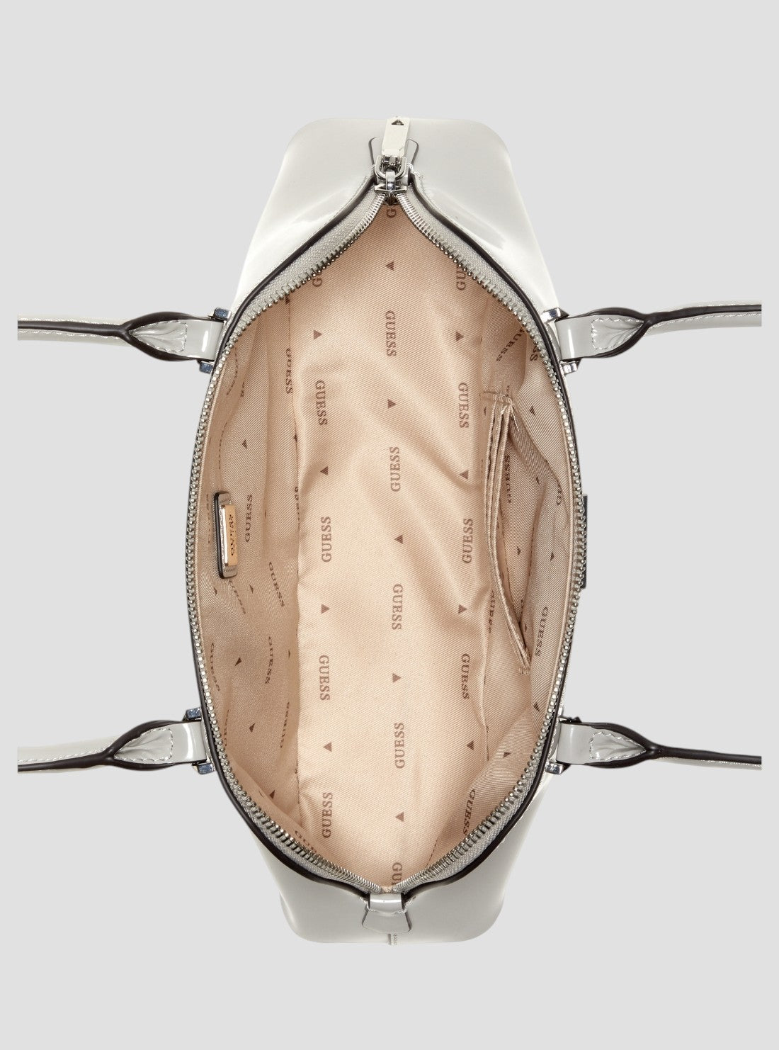 GUESS Womens Grey Arnela Shoulder Satchel Bag NY949608 Inside View