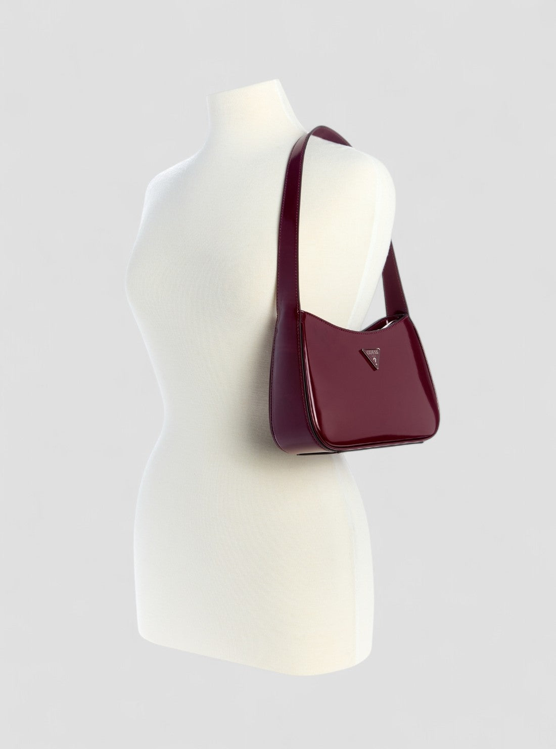 GUESS Womens Red Arnela Top Zip Shoulder Bag NY949617 Full View