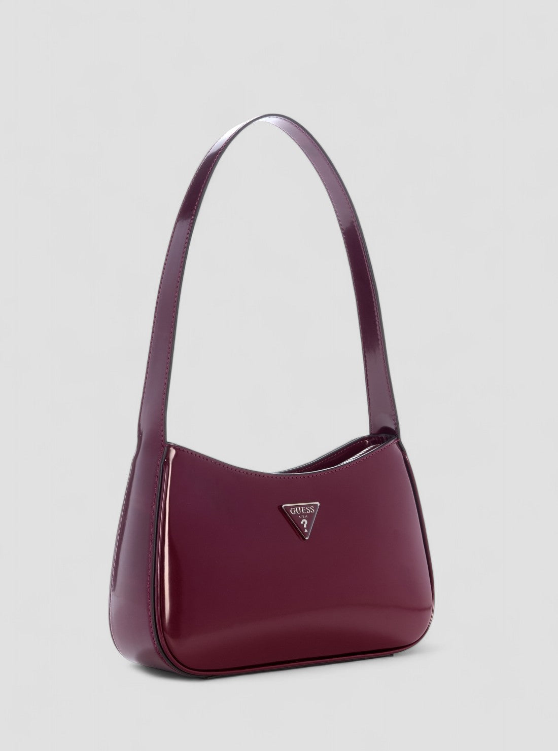 GUESS Womens Red Arnela Top Zip Shoulder Bag NY949617 Front Side View