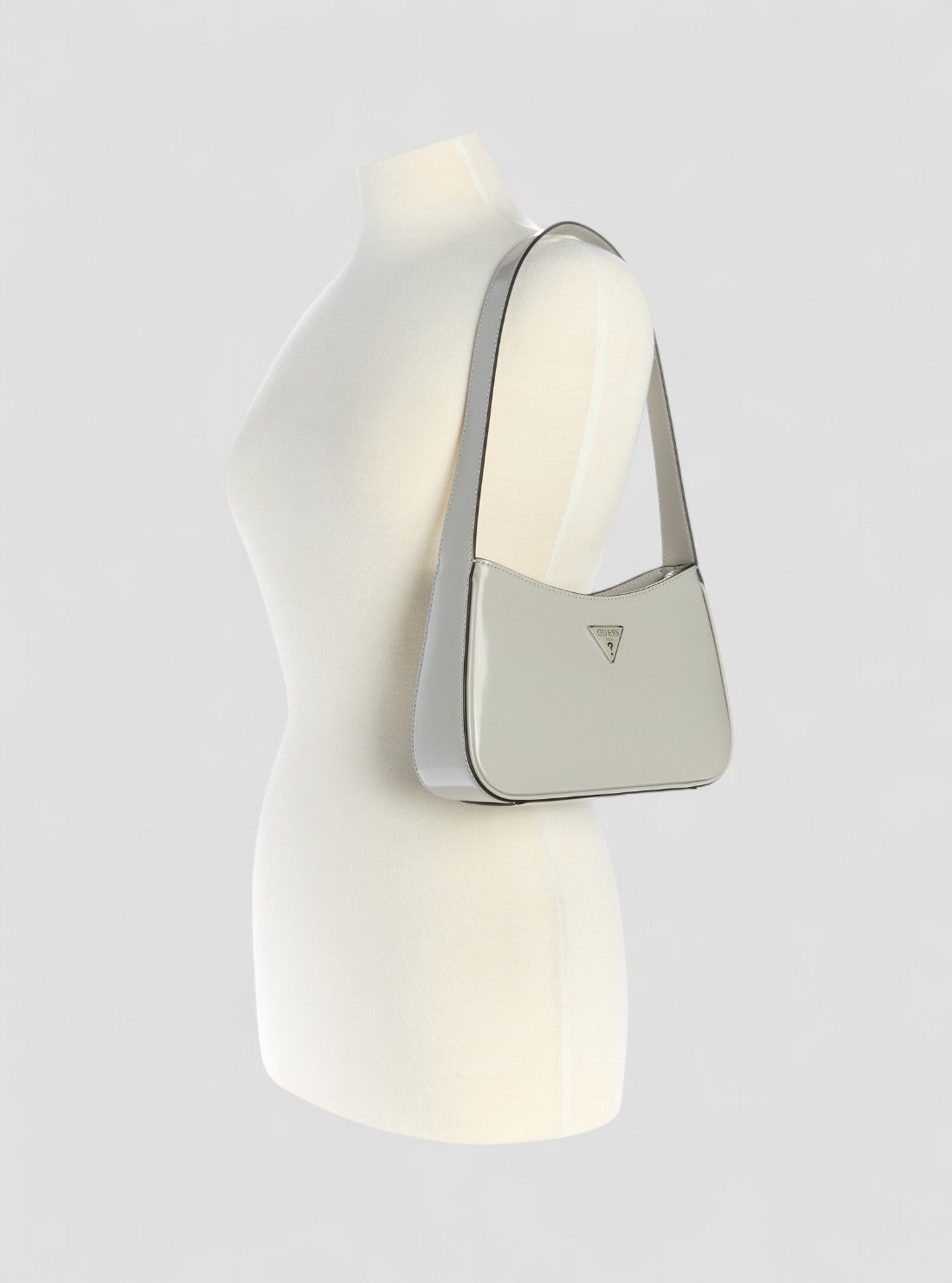 GUESS Womens Grey Arnela Top Zip Shoulder Bag NY949 Full View