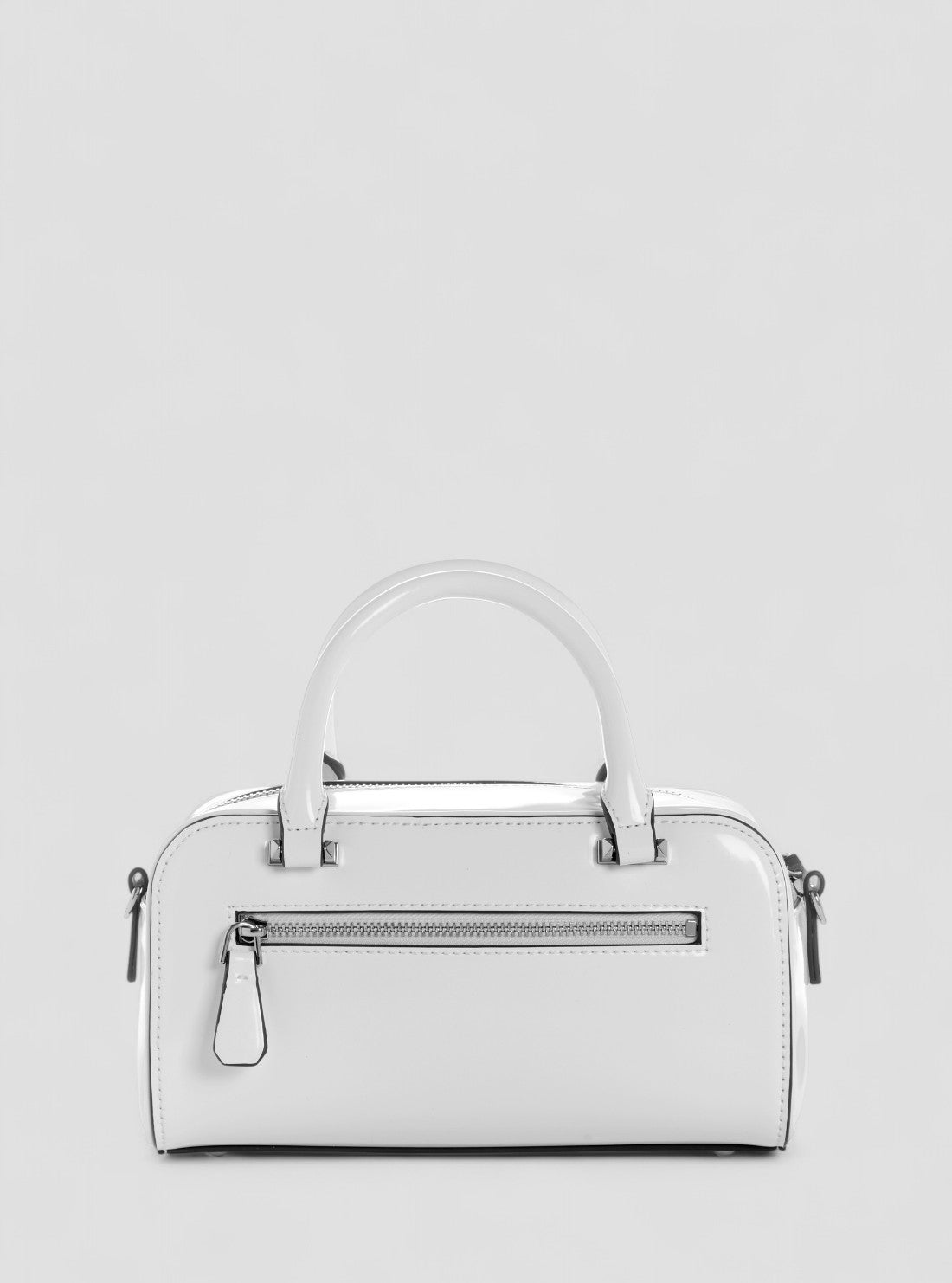 GUESS Womens White Arnela Mini Satchel Bag NY949674 Back View