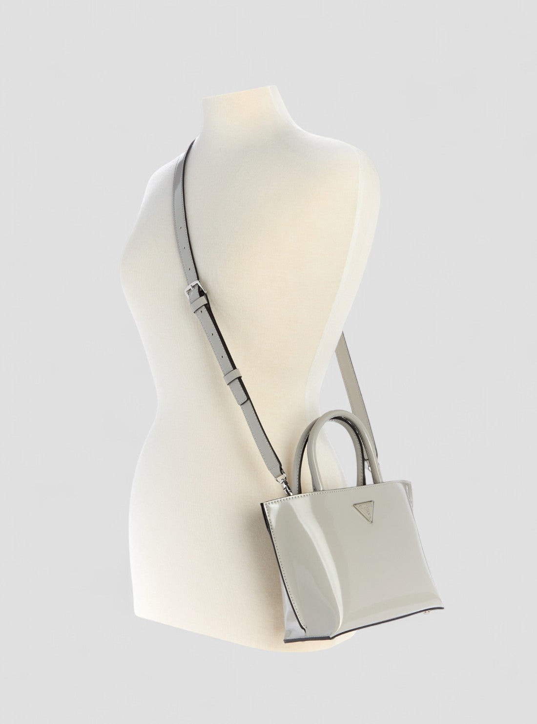 GUESS Womens Grey Arnela Mini Tote Bag NY949675 Full View