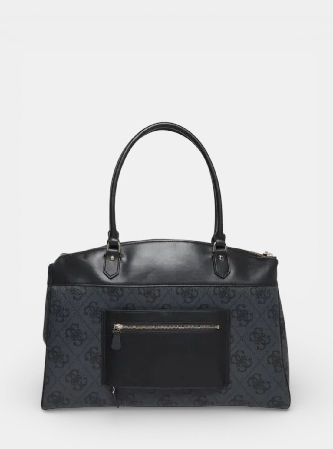 GUESS Handbags Black Logo Berta Deluxe Dome Tote Bag OB8688903 Back View