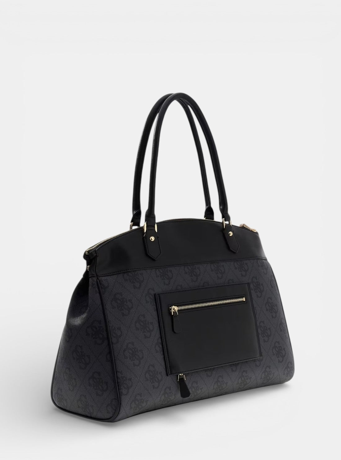GUESS Handbags Black Logo Berta Deluxe Dome Tote Bag OB8688903 Back View