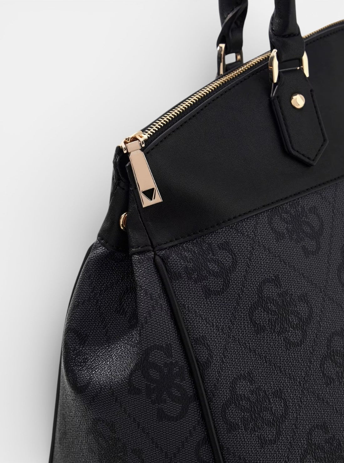 GUESS Handbags Black Logo Berta Deluxe Dome Tote Bag OB8688903 Detail View