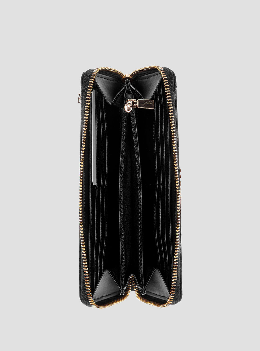 Black Logo Laurel Large Wallet