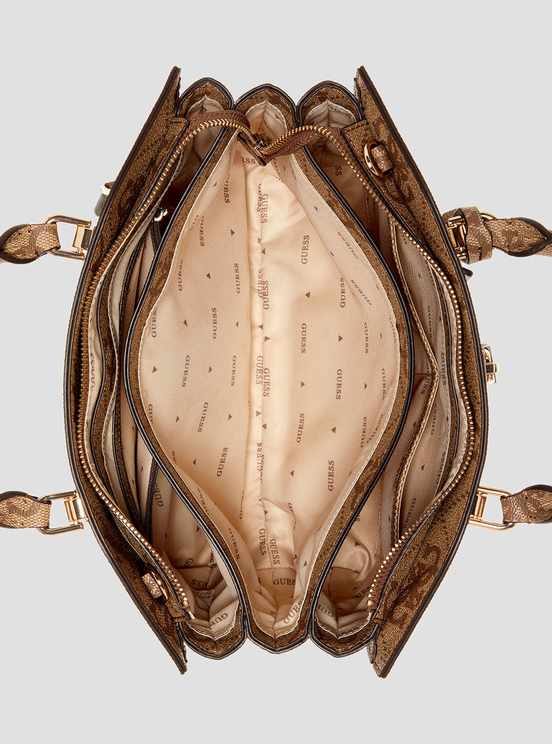 Brown Logo Queensland Satchel Bag