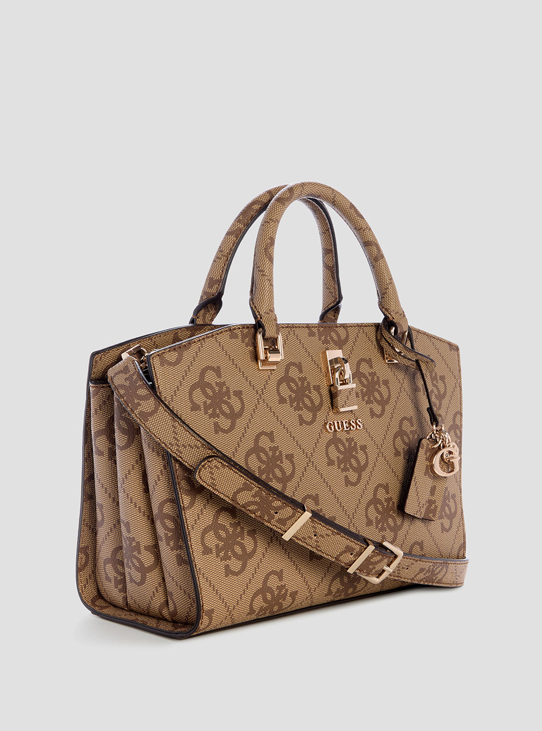 Brown Logo Queensland Satchel Bag