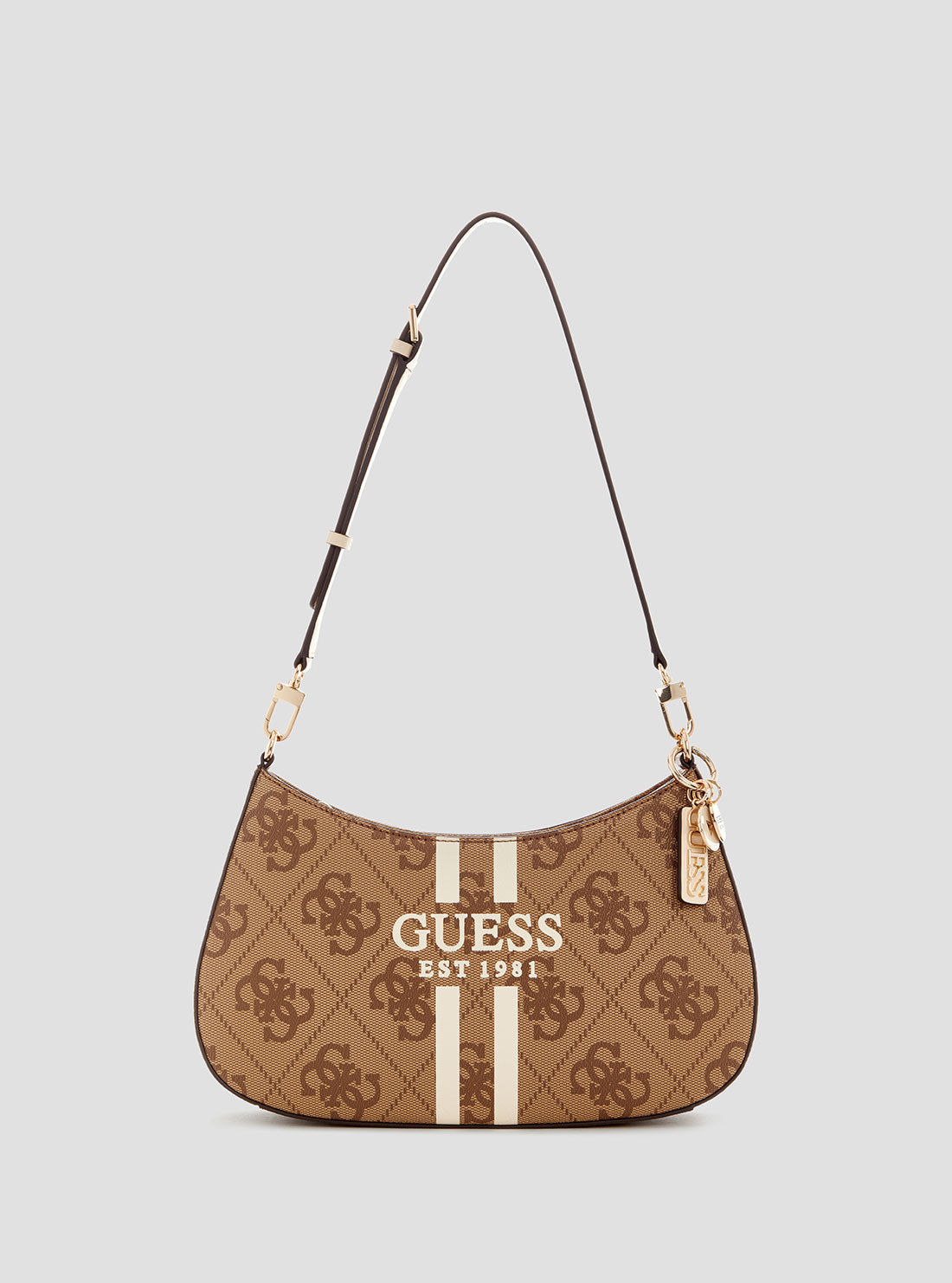 Brown Logo Noelle Shoulder Bag