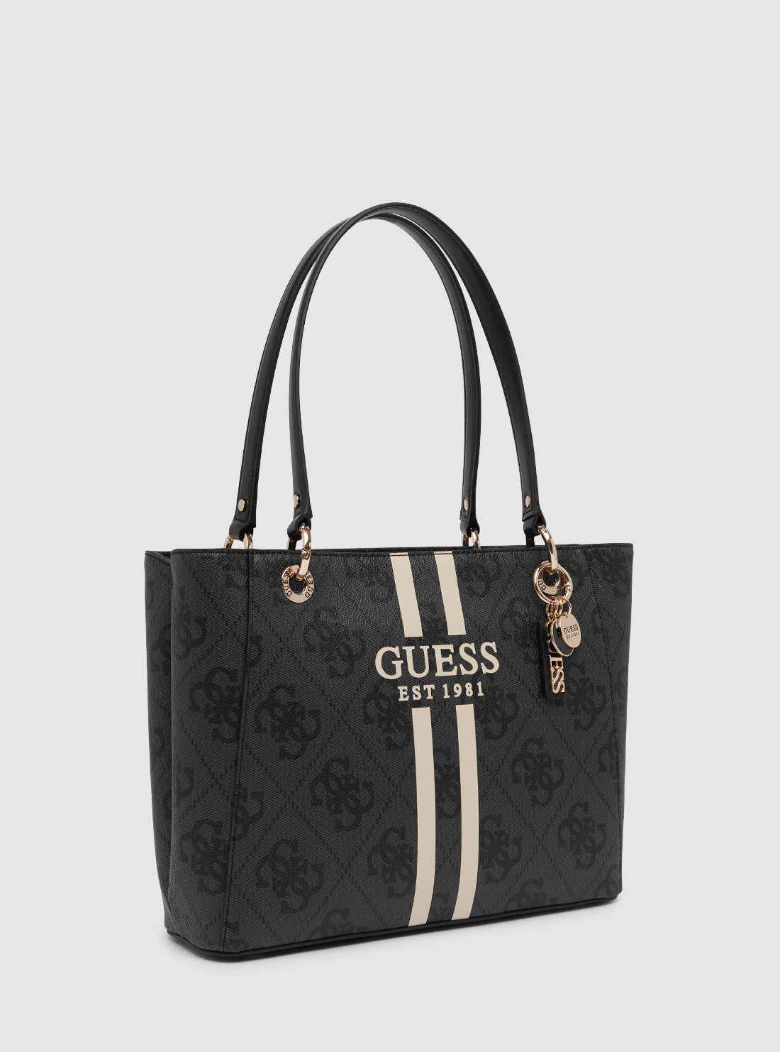 Black Logo Noelle Small Tote Bag
