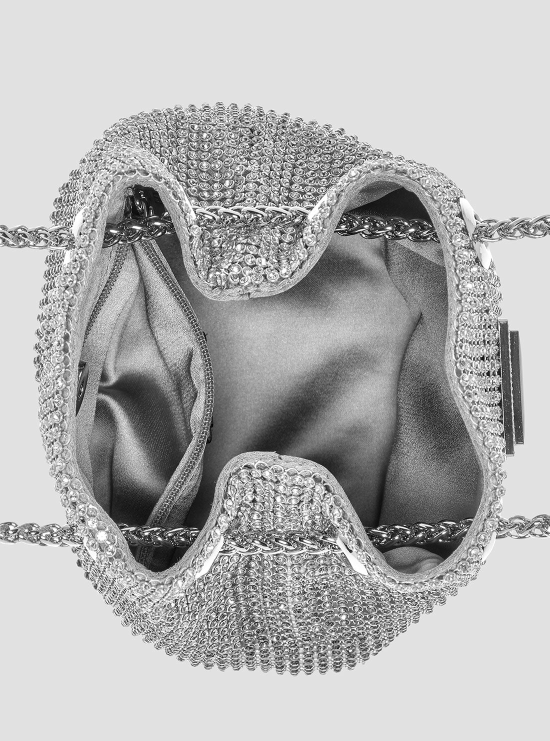 Silver Zalina Mini Crossbody Bag