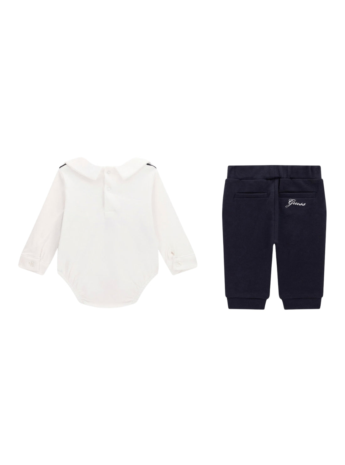 GUESS Kids White Vest Bodysuit and Pants Set (0-9m) P6BG09K5985 back View