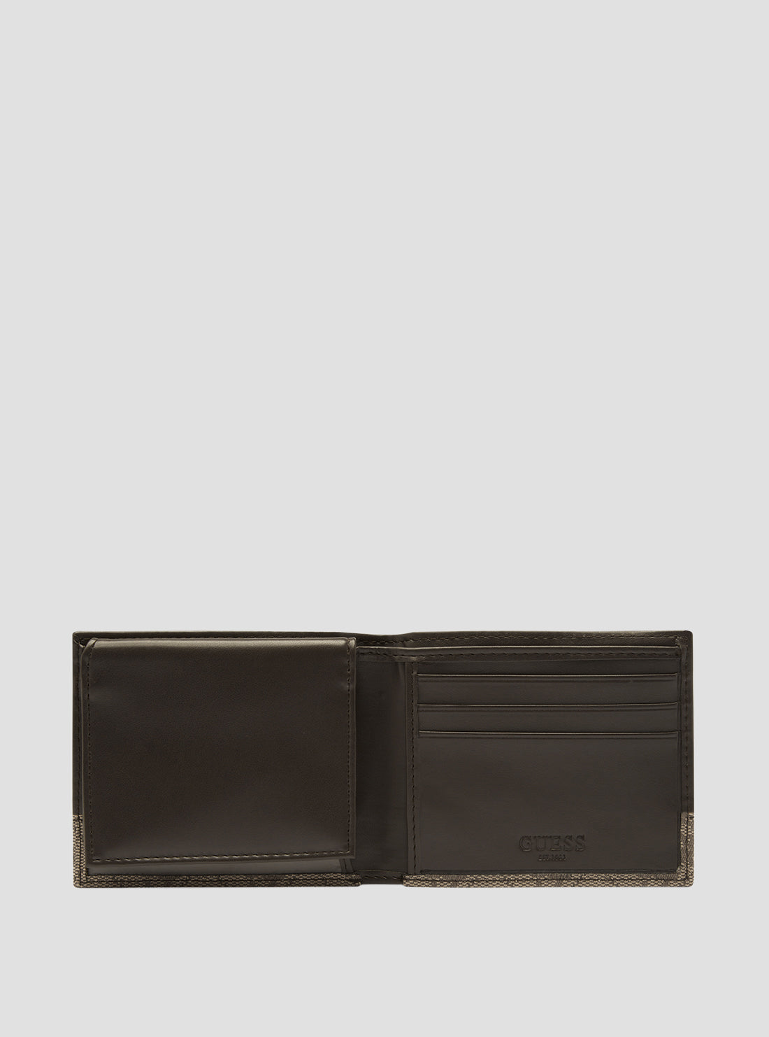 GUESS Mens Wallet Brown Fabio Passcase Wallet 31GUE22102 Inside View