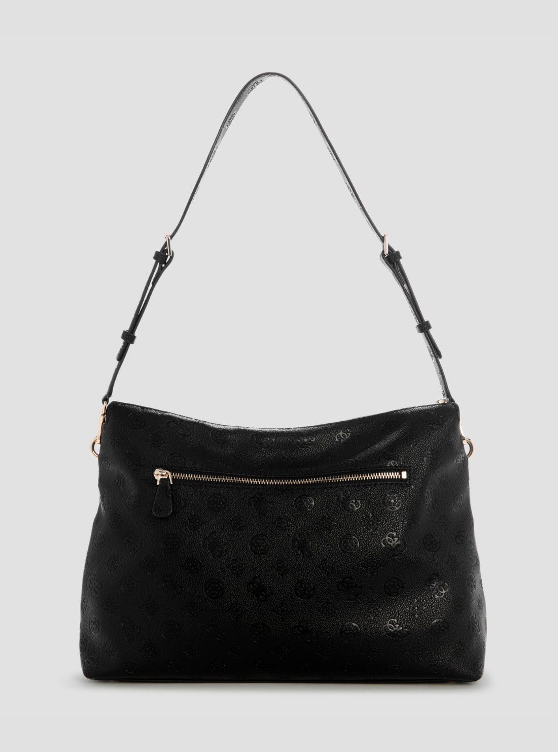 GUESS Womens Black Logo Blake Hobo Bag PD222202 Back View