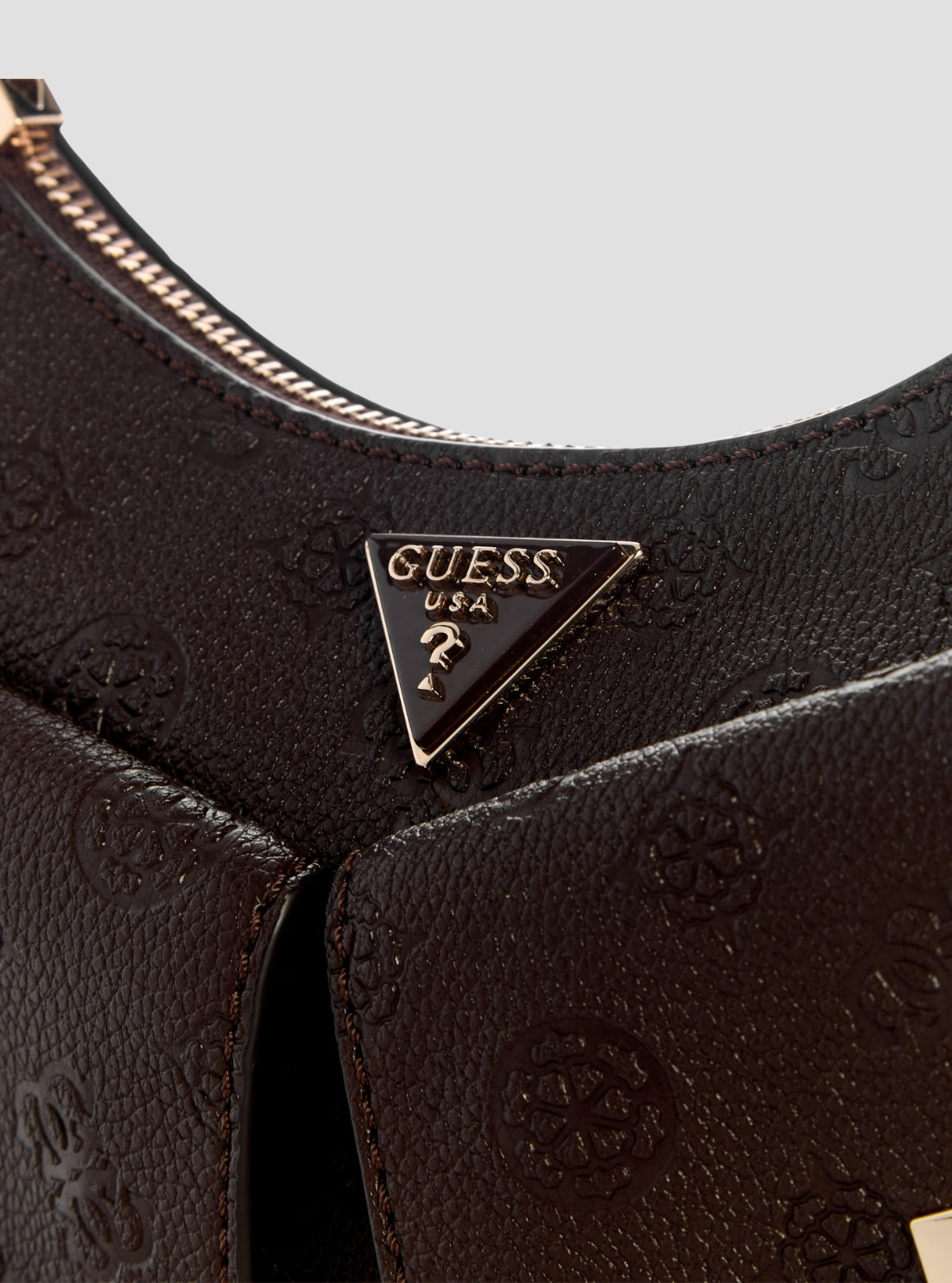 GUESS Womens Brown Logo Blake Convertible Shoulder Bag PD222218 Detail View2