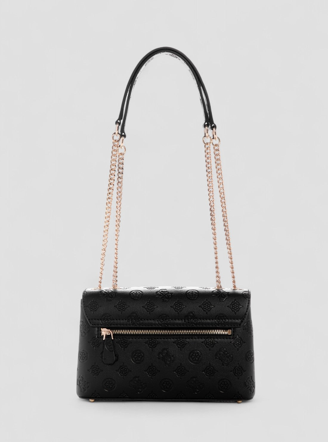 GUESS Womens Black Logo Dita Convertible Crossbody Flap Bag PD760221 Back View