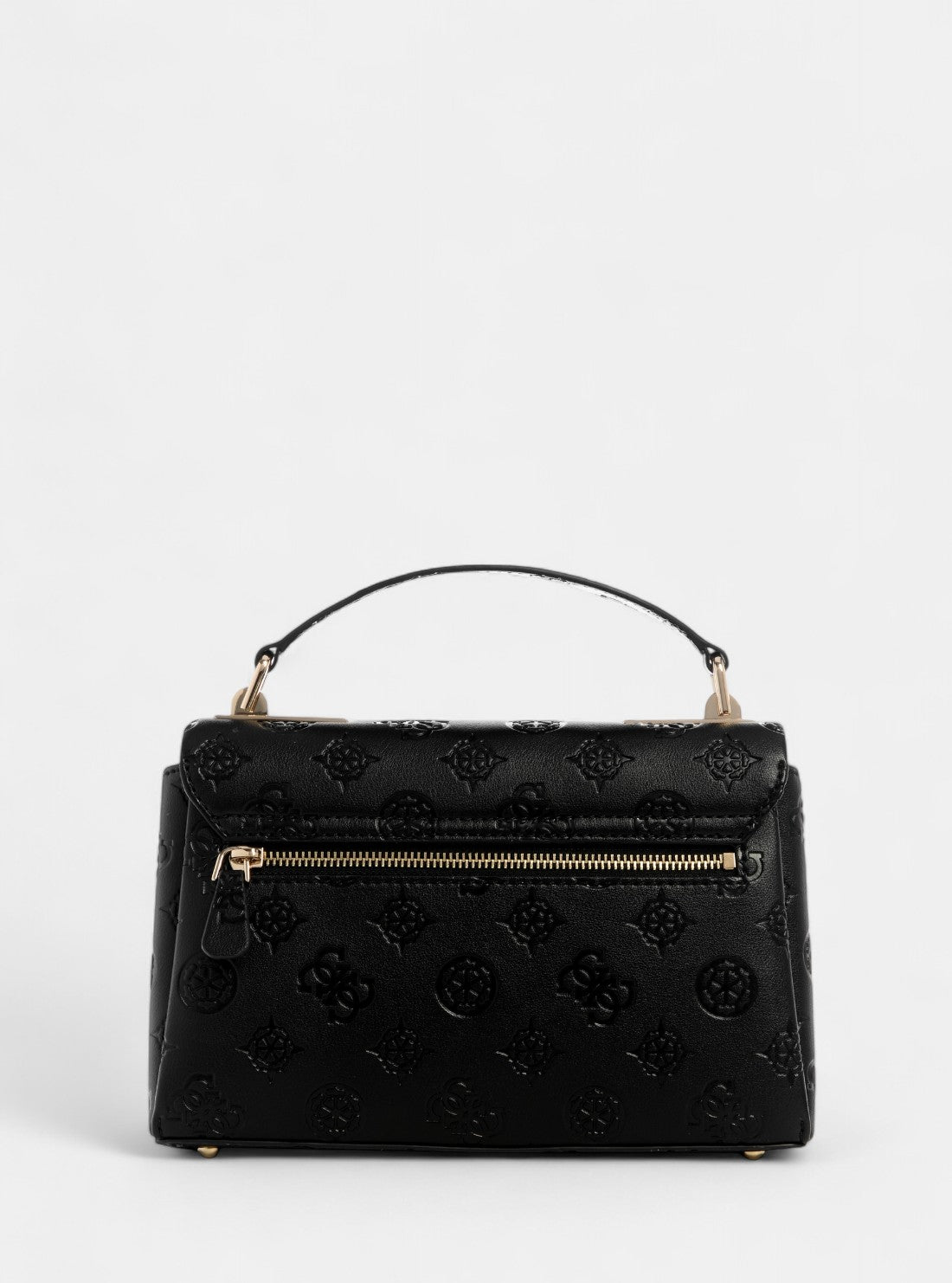 GUESS Womens Black Logo Tisha Top Handle Flap Bag PD776420BLO Back View