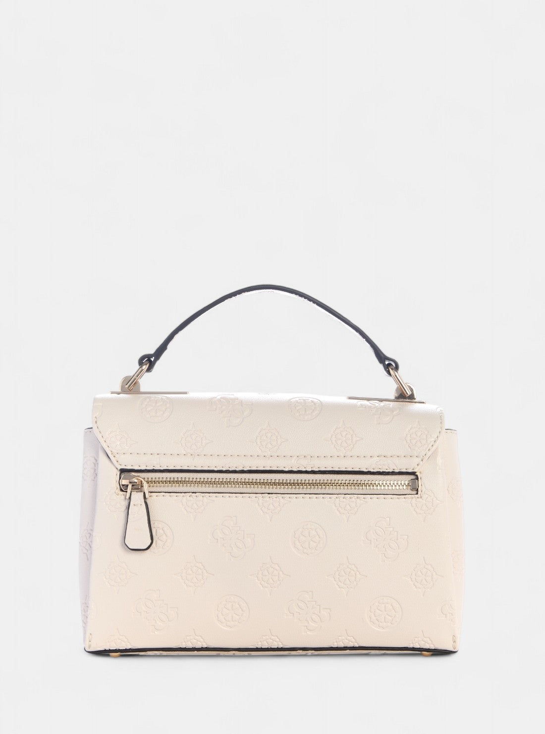 GUESS Womens White Logo Tisha Top Handle Flap Bag PD776420 Back View