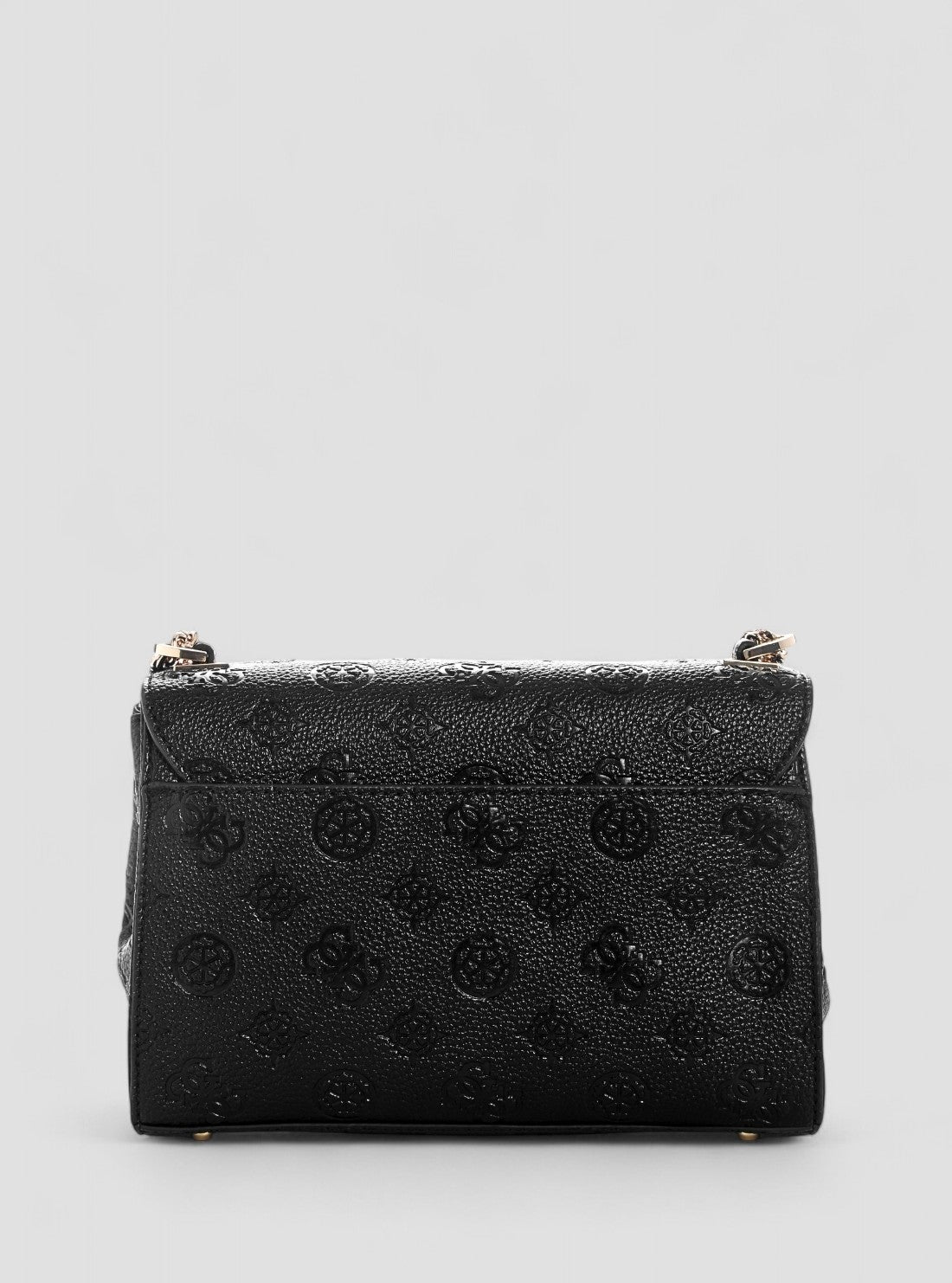 GUESS Womens Black Logo Cresidia II Convertible Crossbody Flap Bag PD988821 Back View