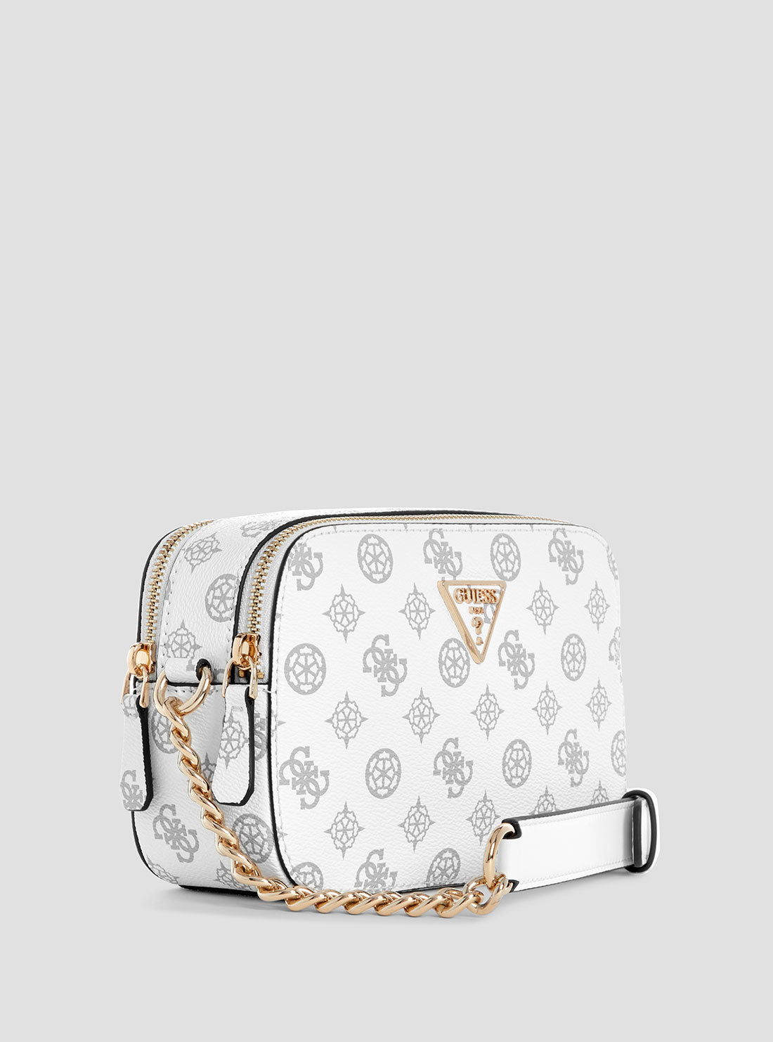 White Logo Noelle Camera Crossbody Bag