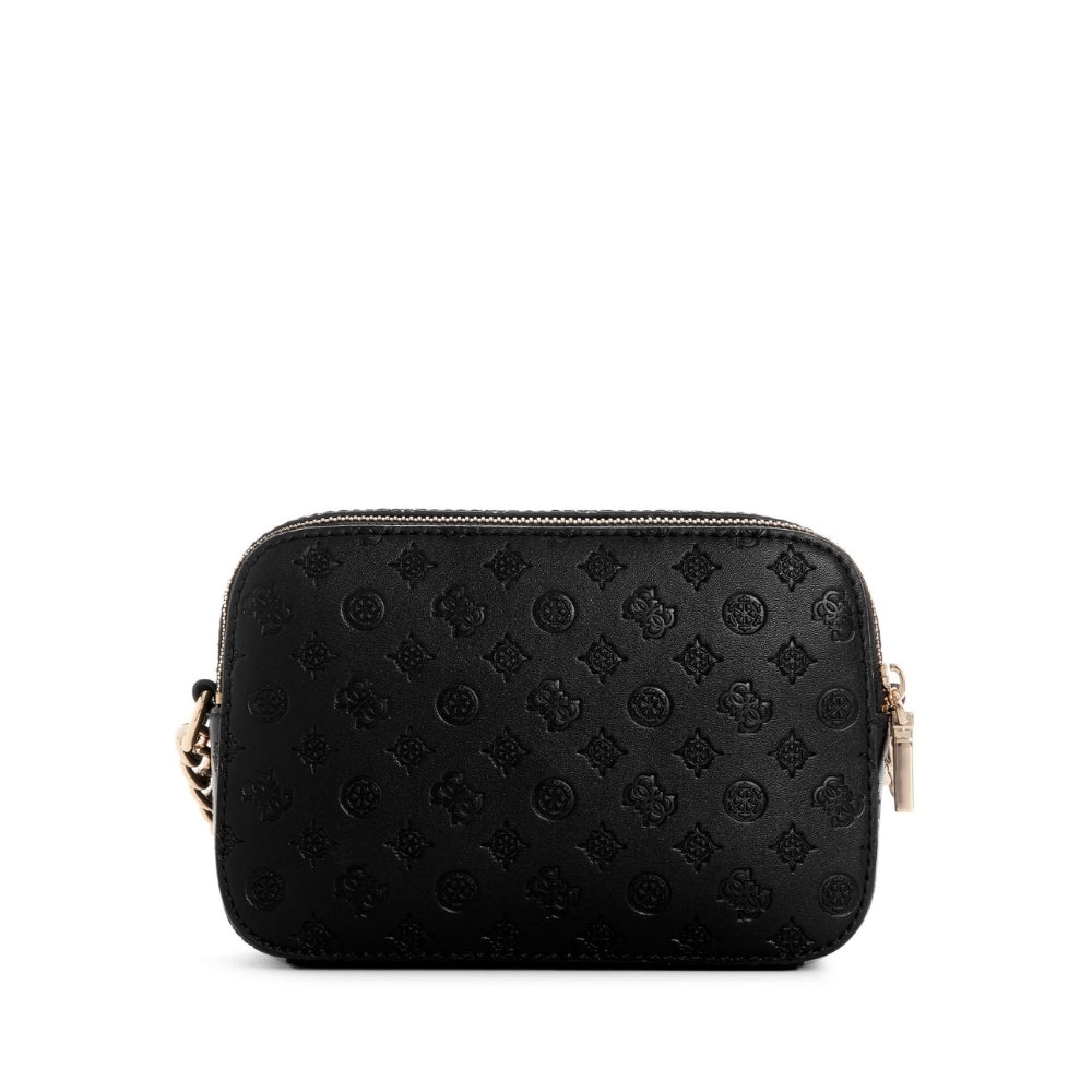 Black Arlena Logo Camera Crossbody