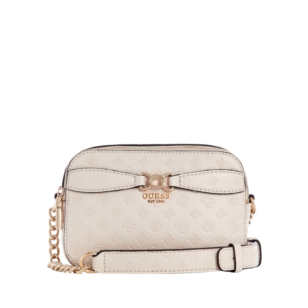 Beige Arlena Logo Camera Crossbody