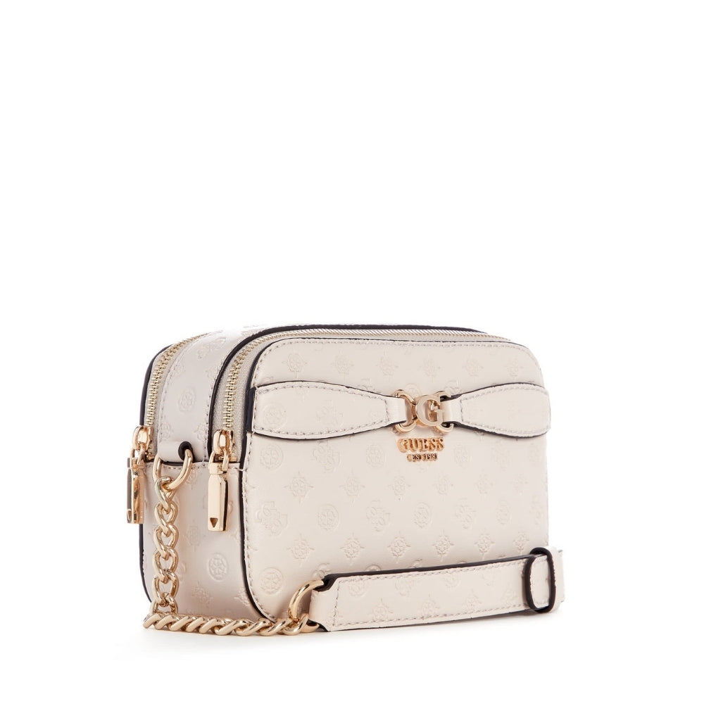 Beige Arlena Logo Camera Crossbody