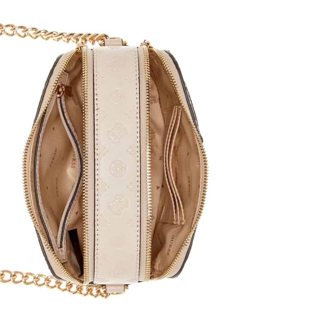 Beige Arlena Logo Camera Crossbody