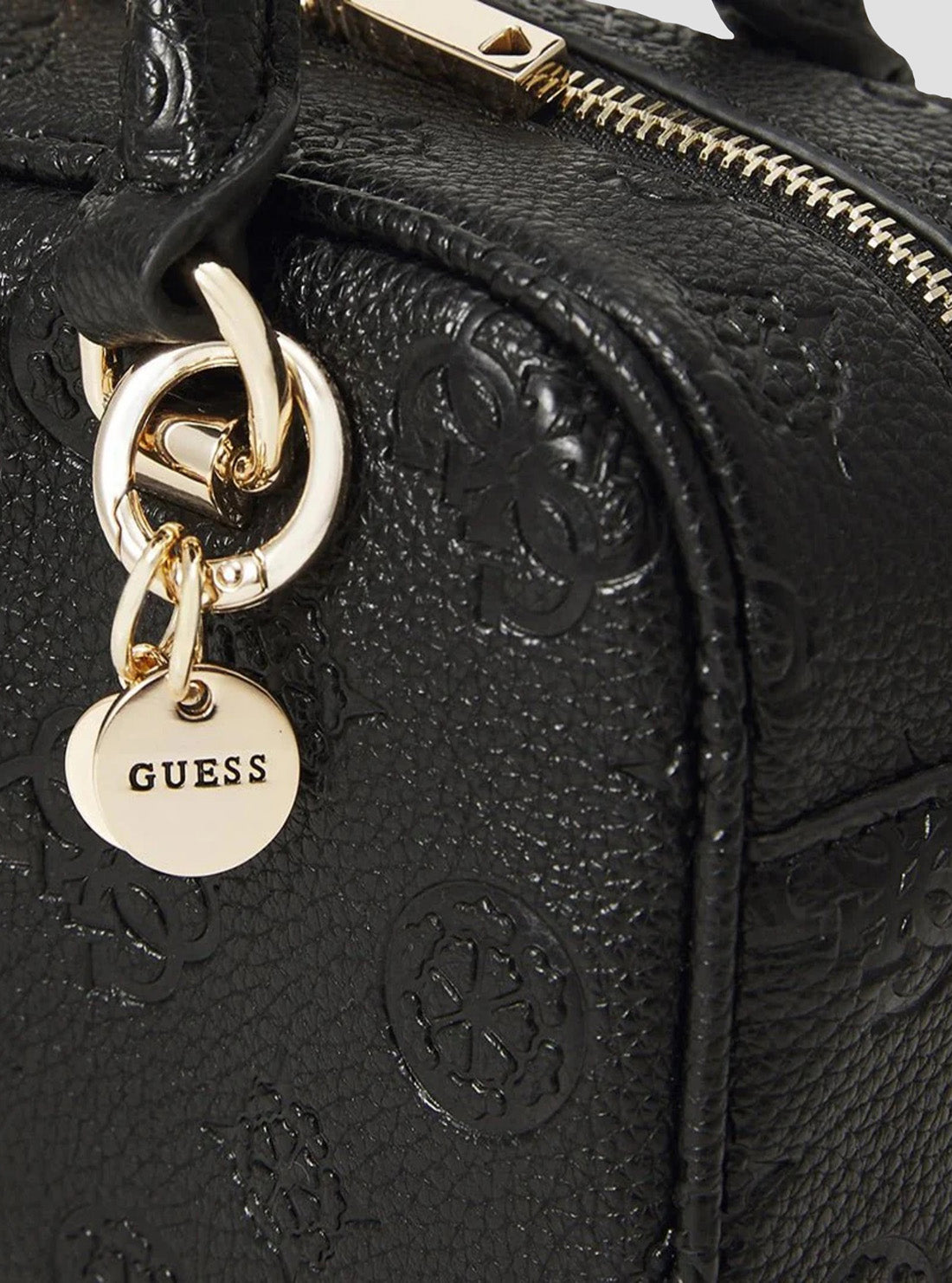 GUESS Women's Black Cresidia Small Satchel PG934905BLA Close Up View