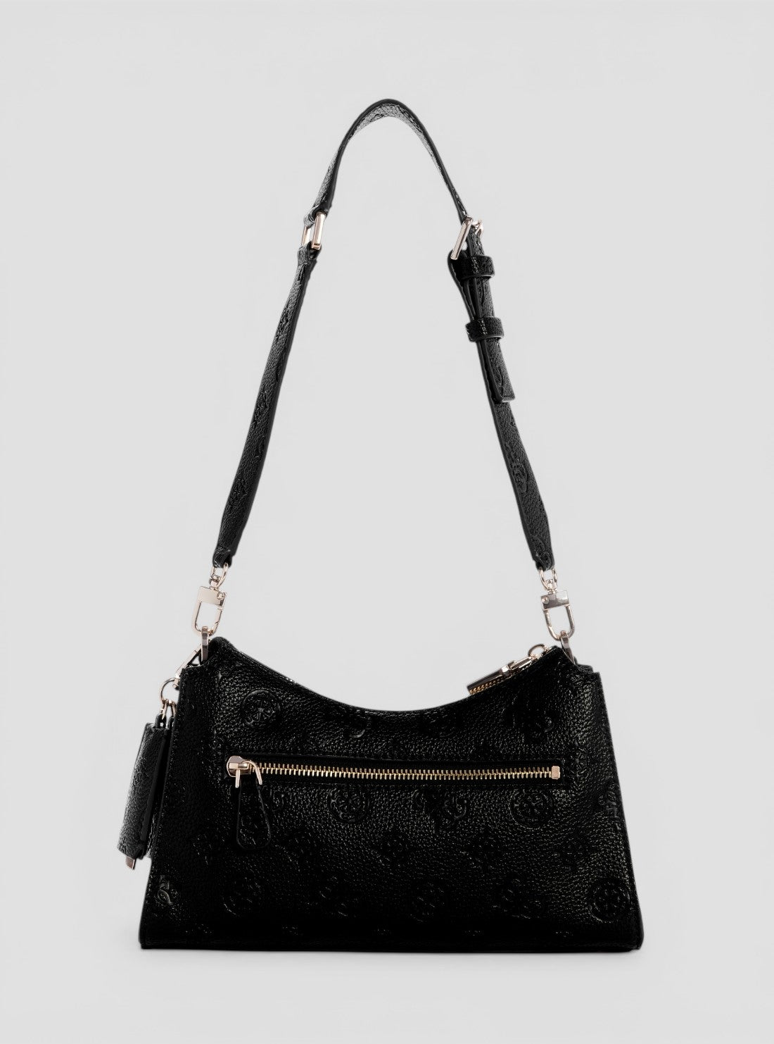 GUESS Womens Black Cresidia Top Zip Shoulder Bag PG934918 Back View
