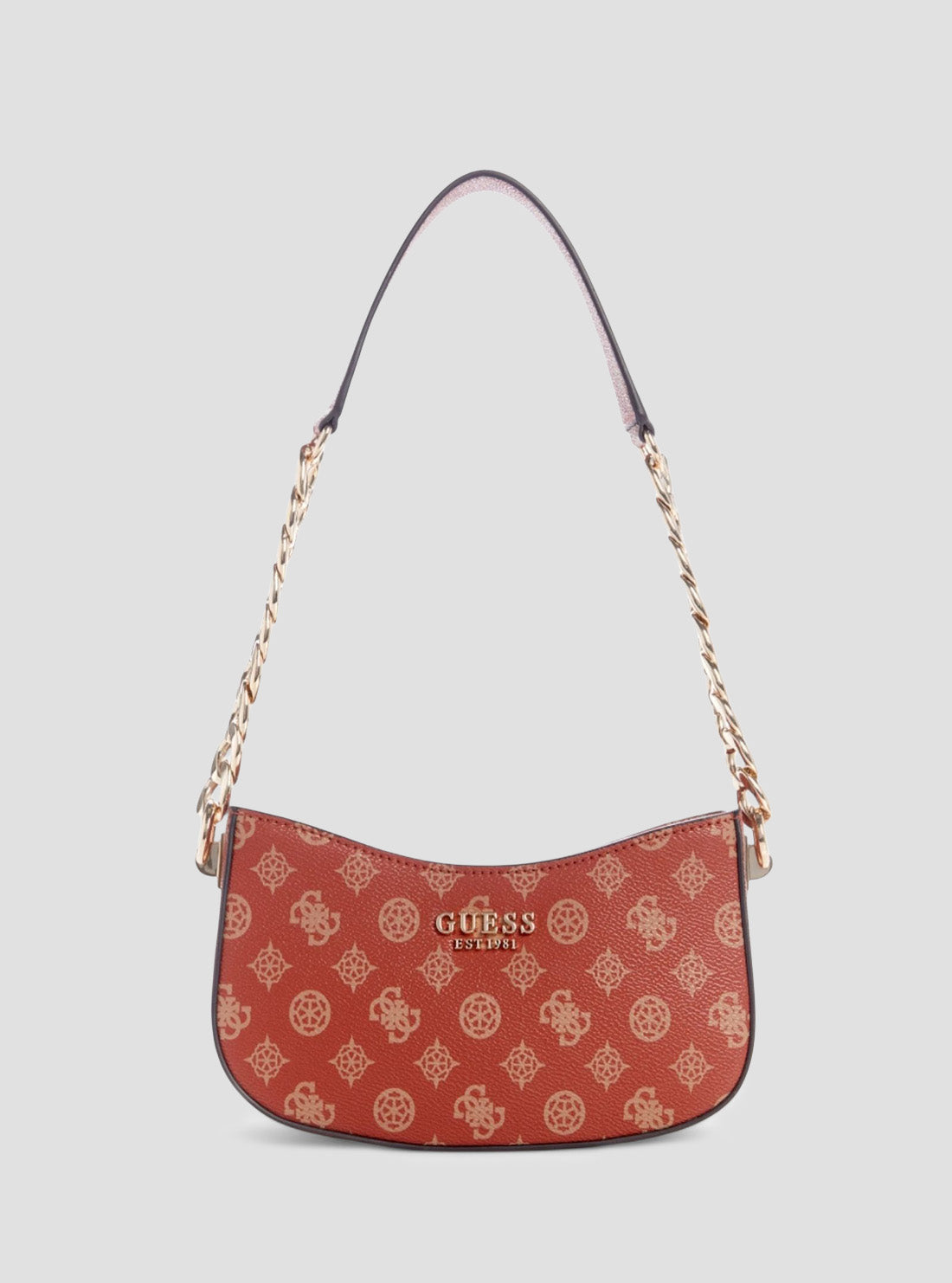 GUESS Women's Red Evelune Top Zip Shoulder Bag PG935318 Front View