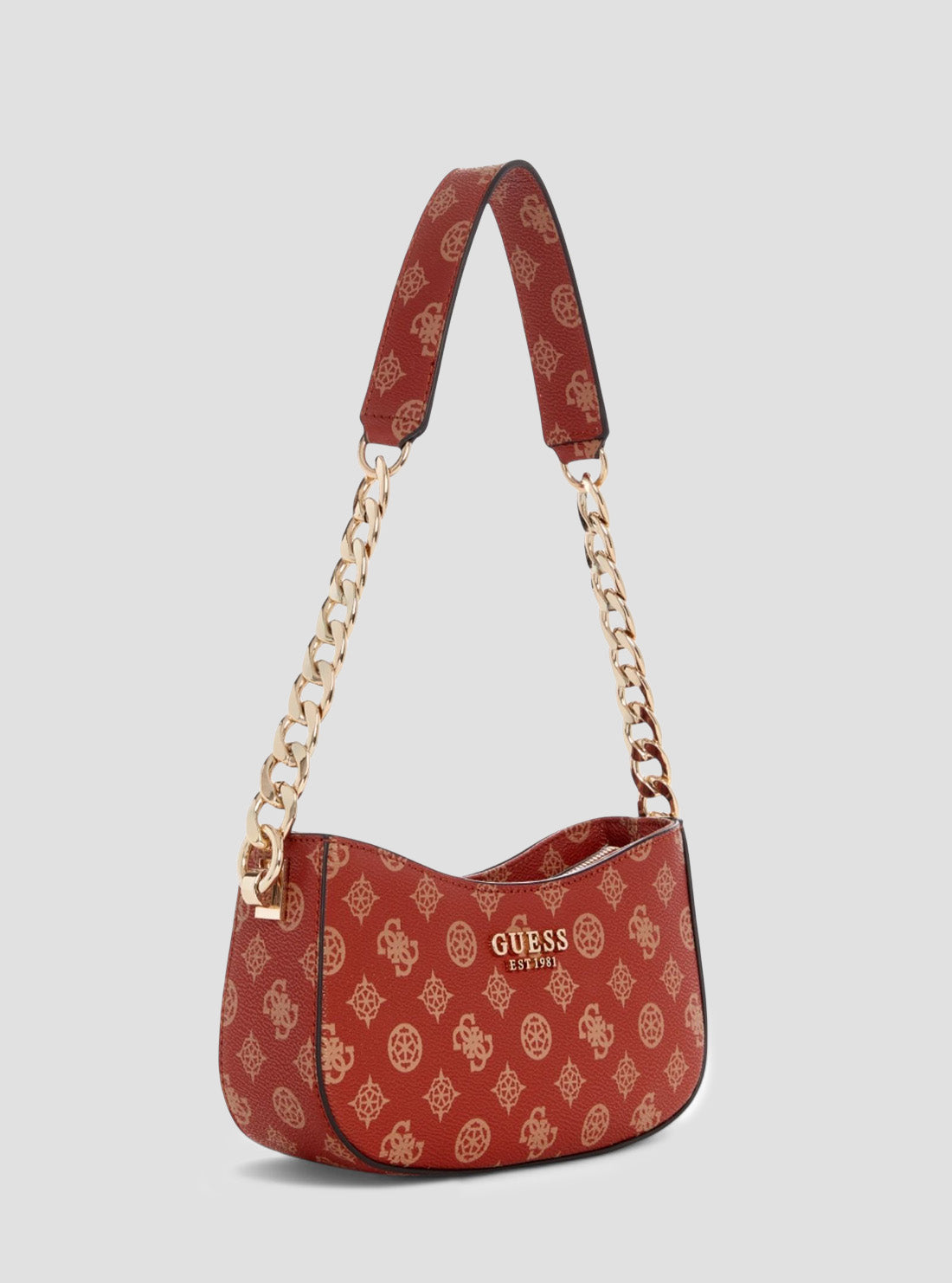 GUESS Women's Red Evelune Top Zip Shoulder Bag PG935318 Side View