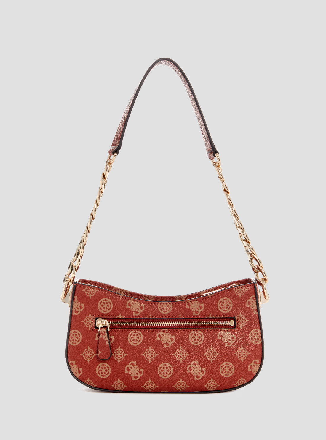 GUESS Women's Red Evelune Top Zip Shoulder Bag PG935318 Back View
