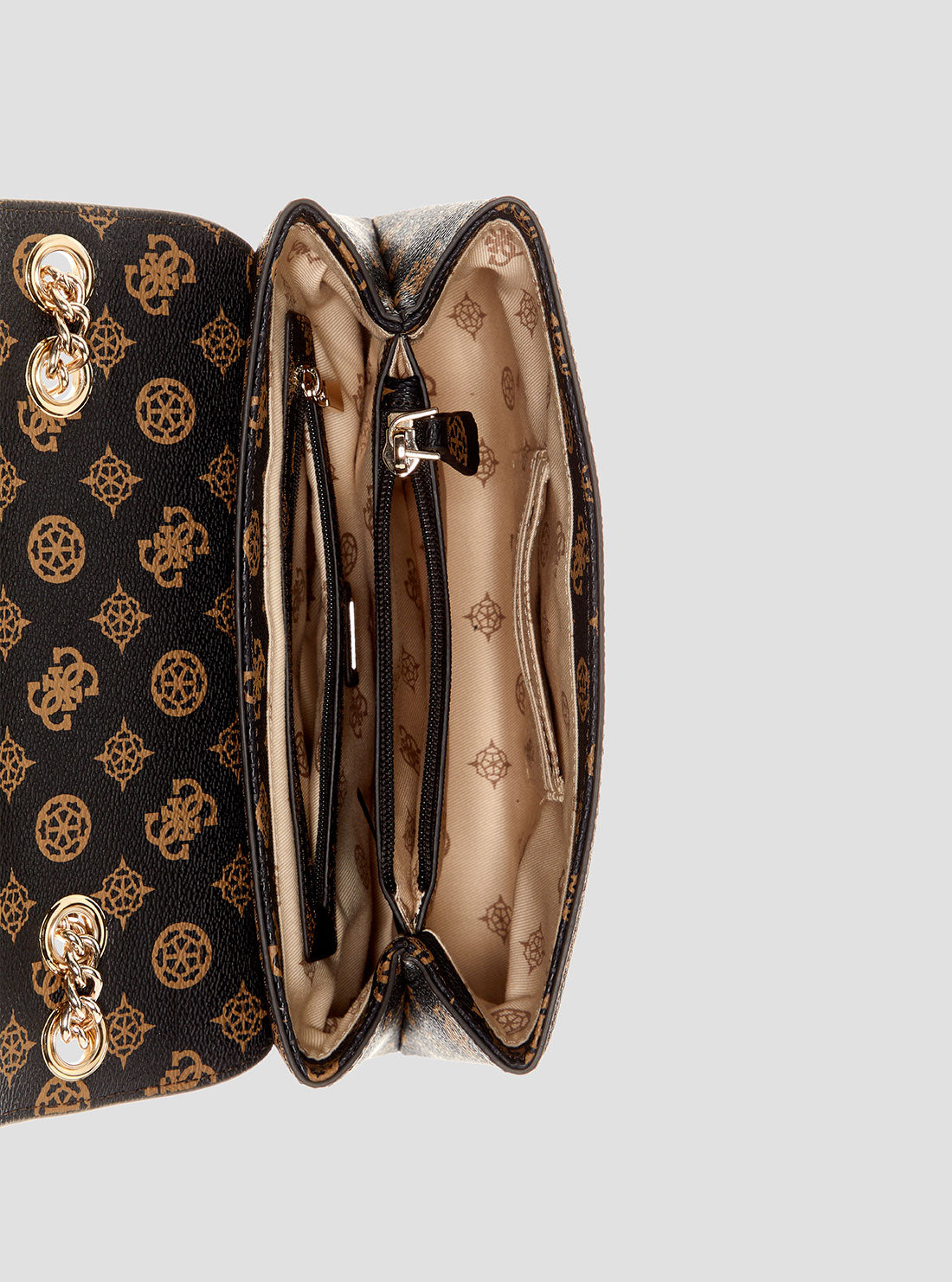 Brown Logo Daryna Crossbody Bag