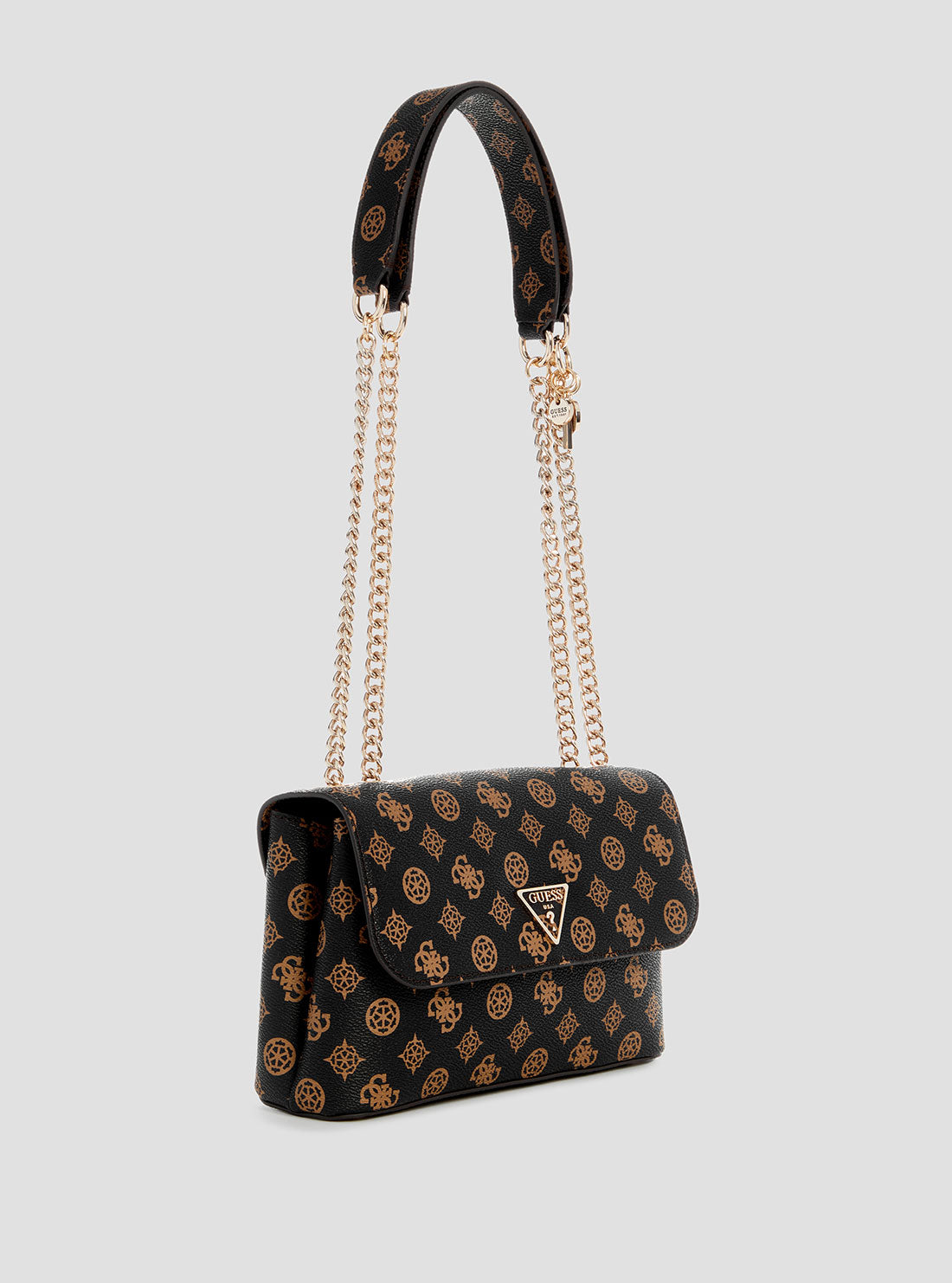 Brown Logo Daryna Crossbody Bag