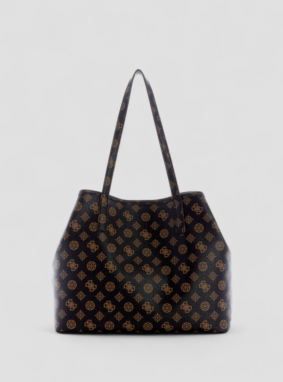 GUESS Womens Brown Logo Vikky Tote Bag PQ699523 Back View