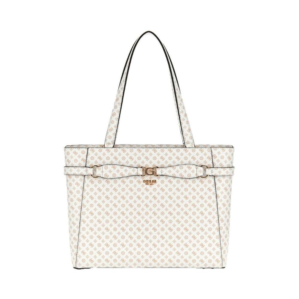 White Arlena Logo Small Noel Tote Bag