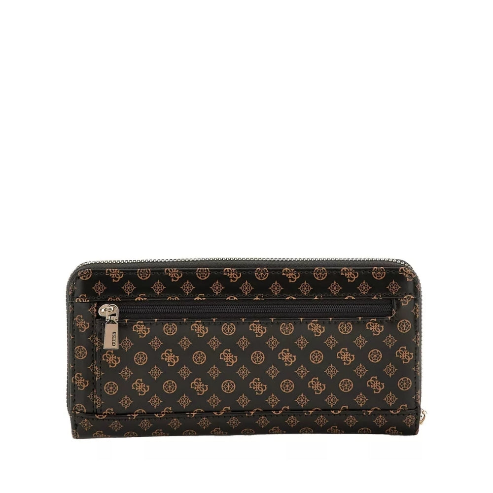 Brown Arlena Logo Large Zip Around Wallet