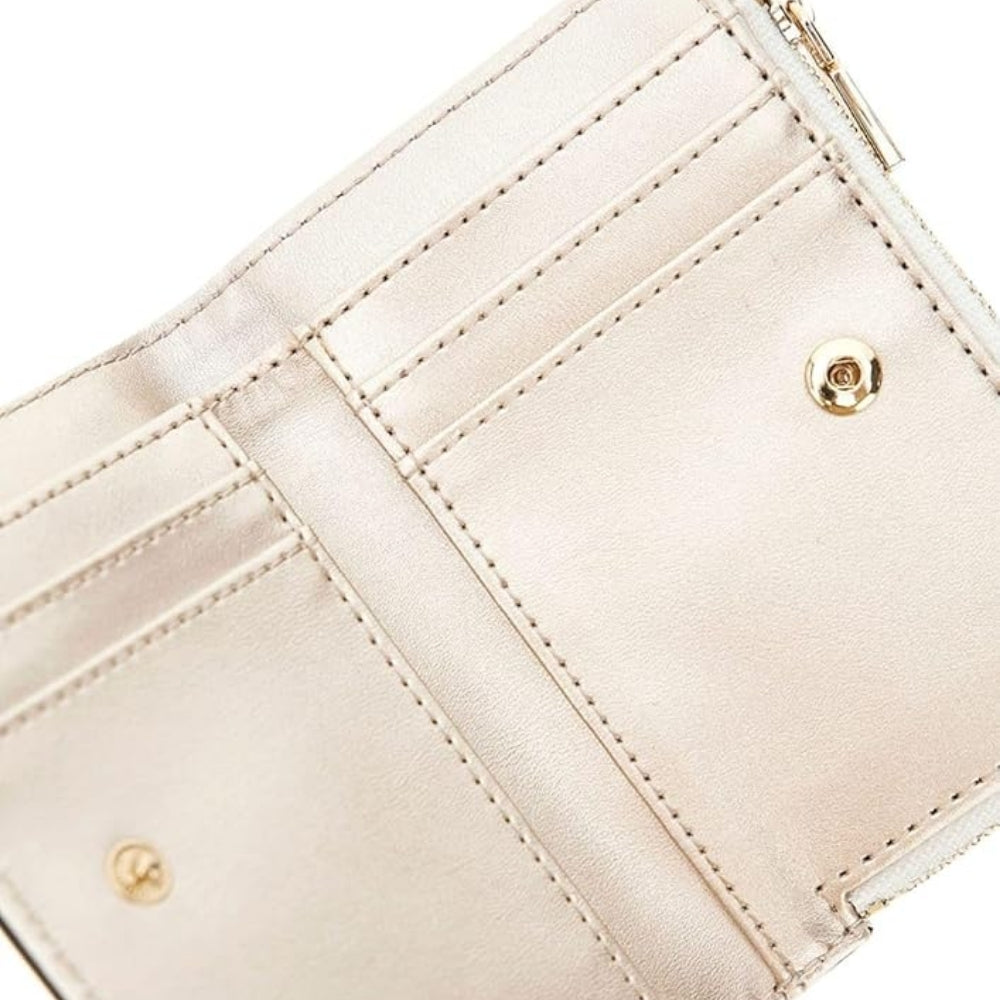 White Arlena Logo Zip Around Card Case Wallet