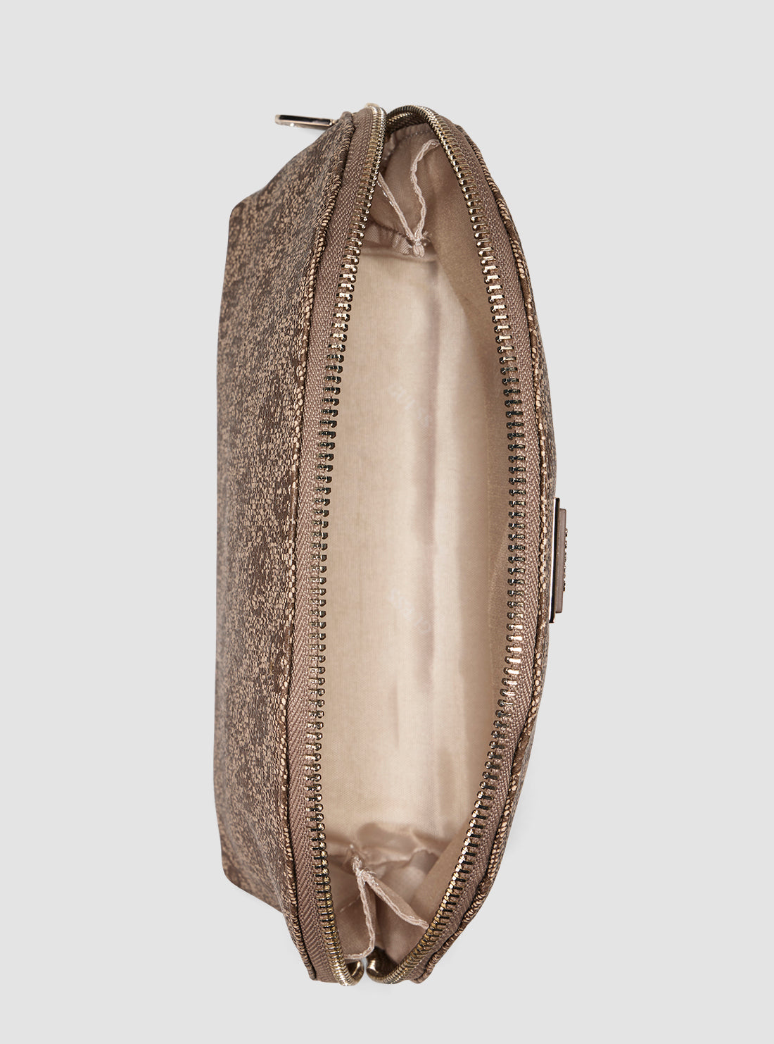 GUESS Accessories Brown Logo Zamira Dome Pouch PW7501P5170 Inside View