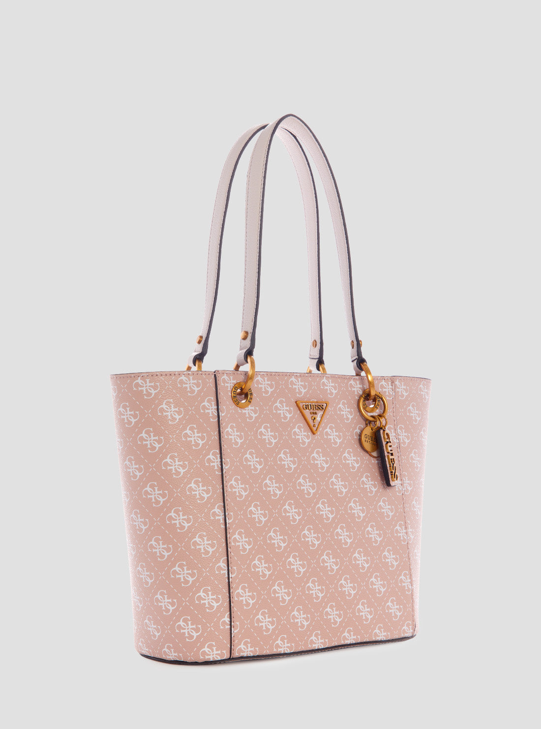 GUESS Women's Pink Logo Noelle Small Elite Tote QA787922REG Side View