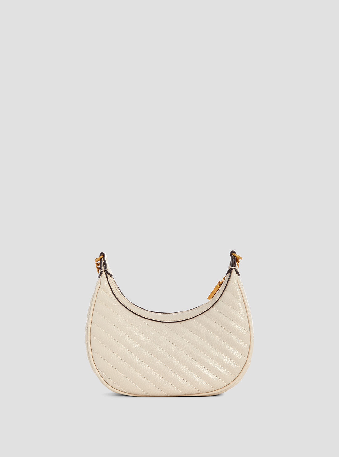 GUESS White Sela Mini Crossbody Hobo Bag back view
