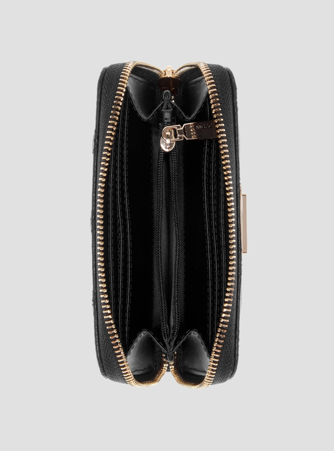GUESS WomensBlack Juliet Medium Zip Around Wallet QG2456140 Inside View