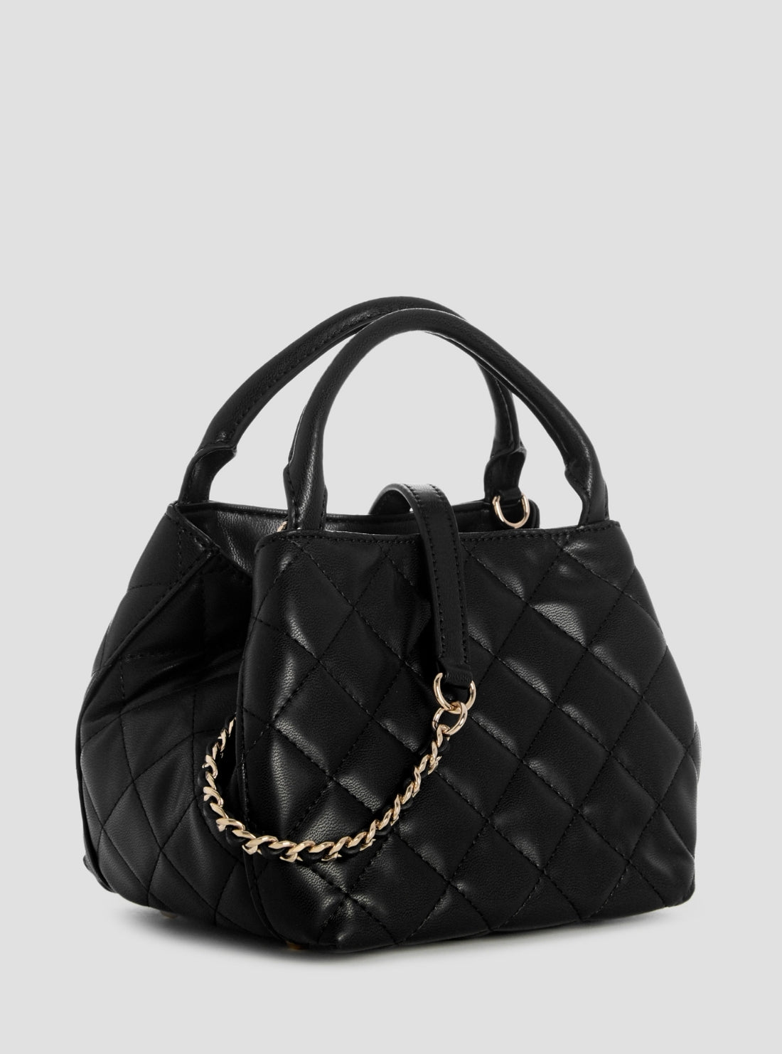 GUESS Womens Black Juliet Mini Satchel Bag QG245671 Back View