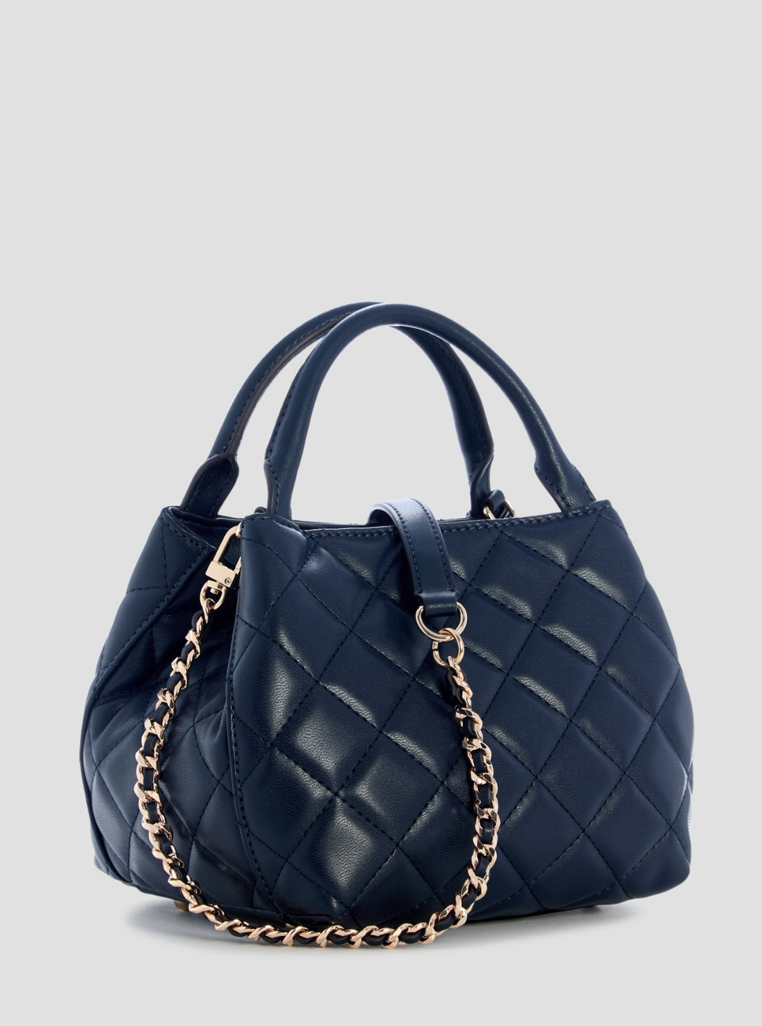 GUESS Womens Blue Juliet Mini Satchel Bag QG245671 Back Side View