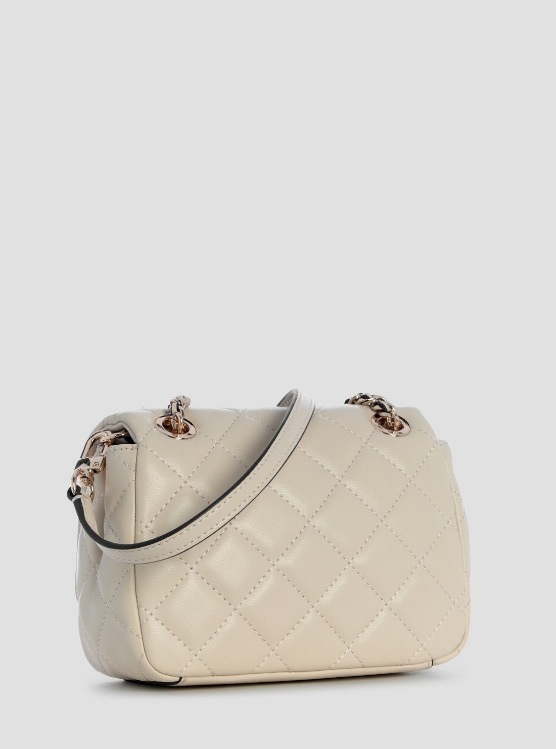 GUESS Womens Bone Juliet Mini Flap Crossbody Bag QG245674 Back View